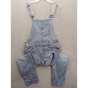 Levis Overalls Womens Medium Light Wash Blue Denim Bib Relaxed Straps Casual